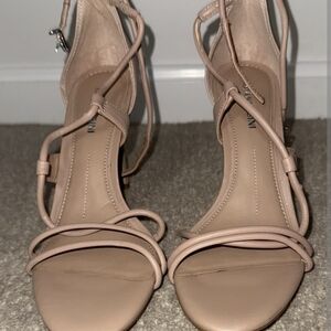 Elegant Nude Strappy Heels
